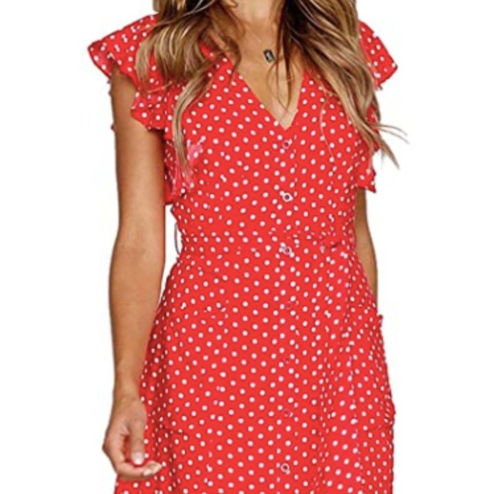 "MITILLY" Summer Midi Dress with Pockets Brand New